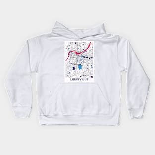 Louisville - Kentucky MilkTea City Map Kids Hoodie